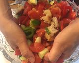 A picture of step 3 of Gazpacho.
