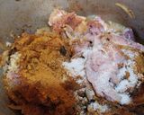 A picture of step 3 of Mutton biryani.