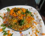 A picture of step 3 of Carrot Daliya.