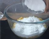 A picture of step 2 of Sattu ke laddoo.
