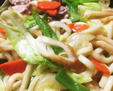 A picture of step 5 of Easy Stir-Fried Udon with Mentsuyu.