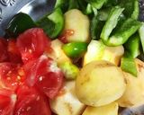 A picture of step 2 of Tandoori aloo.