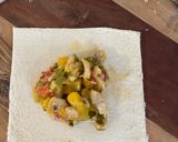 A picture of step 1 of Chicken & vegetable Bread Roll#Ramadan.