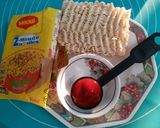 A picture of step 7 of Maggi Aloo Snack.