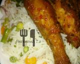A picture of step 3 of Simple stir fry vegetable rice.