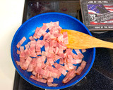 A picture of step 3 of Bacon & Onion Roll.