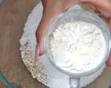 A picture of step 1 of Oats and jaggery's shortcake.