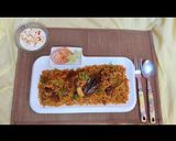 A picture of step 7 of Mutton Pulao.