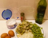 Foto del paso 1 de la receta Tortilla de alcachofas y habas de Marruecos 🇲🇦