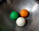 A picture of step 2 of Tri-colour Chicken Walnut Momos.