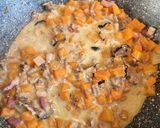 Foto del passaggio 4 della ricetta Gnocchi zucca 🎃, gorgonzola, tartufo e pancetta
