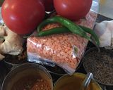 A picture of step 1 of Red lentil Dahl🌱.