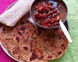 A picture of step 4 of Rolled Gold - Paneer Potato Paratha (with Rajma Curry).
