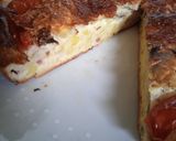 Une image de l'étape 6 de Quiche express sans pâte aux champignons et lardons.