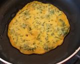 A picture of step 4 of Water Spinach Chilla.