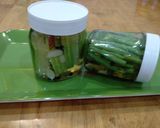 A picture of step 5 of Pickled Green beans and Cucumbers.