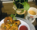 A picture of step 3 of Donut cutlus with chai.