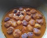 A picture of step 6 of Bengal Gram Dal Fritters Curry.