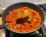 Une image de l'étape 19 de Rôti de porc au miel et carottes confites.