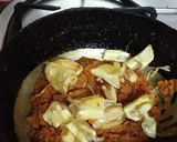 A picture of step 6 of Jackfruit veg in gravy.
