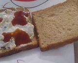 A picture of step 1 of Hung curd corn sandwich.
