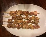 A picture of step 3 of California Farm Pork Skewers in Peanut Sauce.