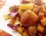 A picture of step 7 of Easy Side Dish! Teriyaki Mayo Chicken and Sweet Potato Stir-Fry.