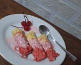 Foto langkah ke 9 dari resep ⚘️Roti jala merah putih saus susu ⚘️.