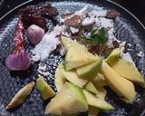A picture of step 1 of PACHA MANGA CHAMANTHI/RAW MANGO CHUTNEY.