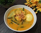 Foto langkah ke 13 dari resep Resep Lontong Sayur Labu Siam Udang.