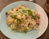 A picture of step 7 of My family’s favourite fried rice! - Mayonnaise and soy sauce are the secret ingredients🪄💫.