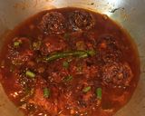 A picture of step 7 of Cabbage Manchurian.