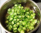 A picture of step 2 of Okra Miso Soup (with Lots of Okra).
