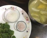 A picture of step 1 of Mango Mint Cooler.