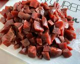 Une image de l'étape 1 de Salade de betteraves et tomates au saumon fumé.