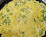 A picture of step 2 of Besan cheela.