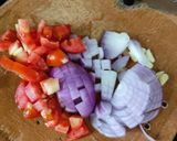 A picture of step 2 of Mung dal khichadi.