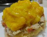 Foto del paso 6 de la receta: Arepa🫓rellena🥯de fiambre🧀de pollo casero y chutney de mango🧅🥭🌶️