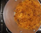 A picture of step 2 of Carrot fried rice.
