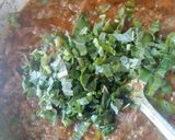A picture of step 3 of Shredded meat souce with rice/beans.