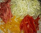 A picture of step 1 of Vegetable Fried Rice.
