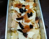 Foto langkah ke 3 dari resep Puding roti tawar panggang (bread pudding).
