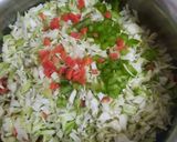 A picture of step 1 of Cabbage manchurian.