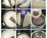 A picture of step 1 of Rabdi / Milk Halwa.