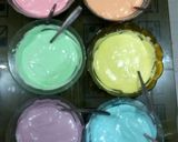 Foto langkah ke 5 dari resep Bolu Kukus Rainbow Putih Telur.