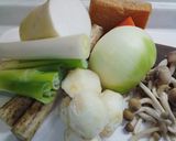 A picture of step 1 of Hearty Vegetable Kenchin-jiru Soup.