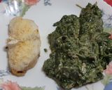 Foto del paso 5 de la receta: Rape en airfryer con espinacas cremosas