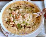 Gambar langkah 7 resipi Bubur Nasi Udang Chinese Style (Shrimp Porridge in Egg Drop Soup).