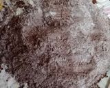 A picture of step 1 of Brownie/chocolate sponge.