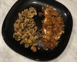 Foto del passaggio 4 della ricetta Filetto di merluzzo panato con Champignon sabbiati 🍄